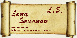 Lena Savanov vizit kartica